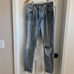 Levi’s white oak cone 501 skinny jeans